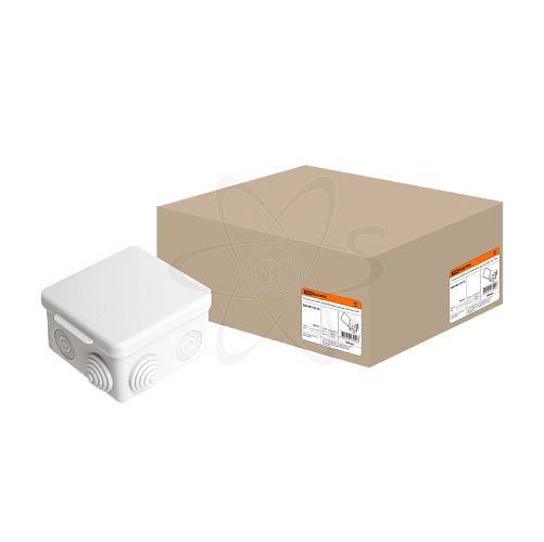 Распаячная коробка ОП 80х80х50мм, крышка, 7 входов ТДМ IP54