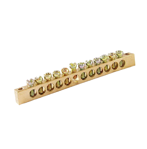 Шина "N" нулевая 6х9мм 12/2 (12 групп/крепеж по краям) TDM