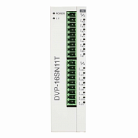 DVP16SN11T  Модуль дискретных выходов: 16 Point, 16DO (Transistor NPN), 24V DC Power, SLIM