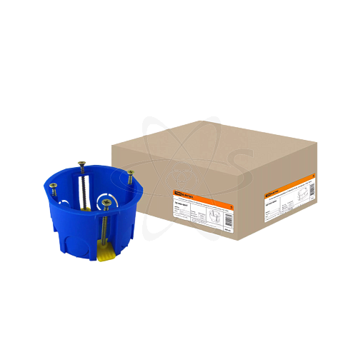 Установочная коробка модульная 68х45 мм, под гипсокартон, синий