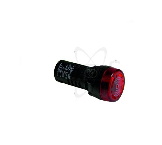 Лампа SBAD-22SM (LED) красный (R) с сиреной 230В