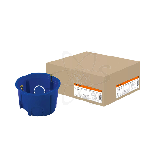 Установочная коробка D68х45 мм, под бетон, синий