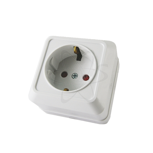 Розетка  1-местн. открытой устан. 16А белая "Ладога" ОУ TDM