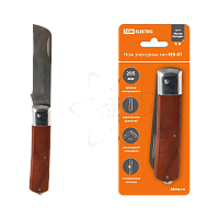 Нож электрика НЭ-01, 205 мм, деревянная рукоятка "МастерЭлектрик" TDM