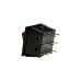 Тумблер клавишный KCD2-3101-N тройной 20А-250V 9 ножек красный с подсв.