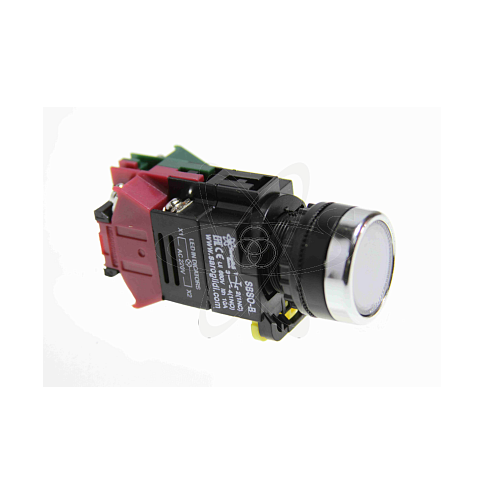 Кнопка SBS0-BY-11D с подсветкой  белый  (W) 230В 1з+1р