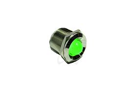Лампа HBGQ22G-D/N нерж.сталь.LED зеленый (G) 110В-AC/DC