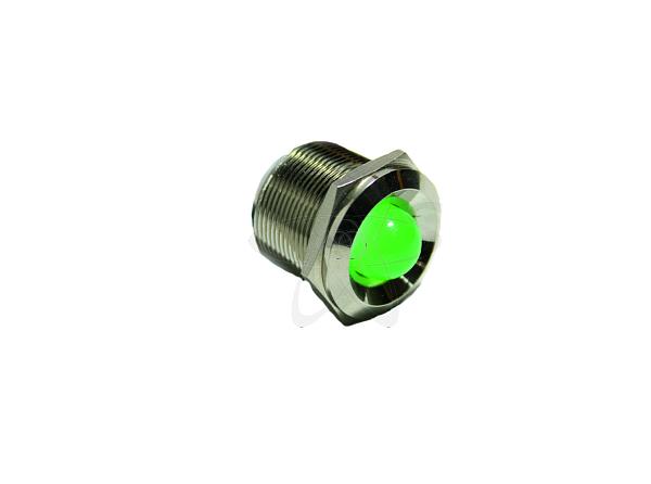 Лампа HBGQ22G-D/N нерж.сталь.LED зеленый (G) 110В-AC/DC