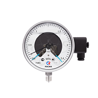 Мановакуумметр электро-контакт. ТМВ-521Р.05 (-0,1...+2,4МPа) М20х1,5 кл1.0 с гидрозаполнением