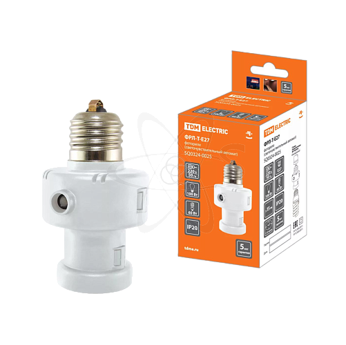 Фотореле ФРЛ-Т-Е27 15Лк 100Вт с таймером 