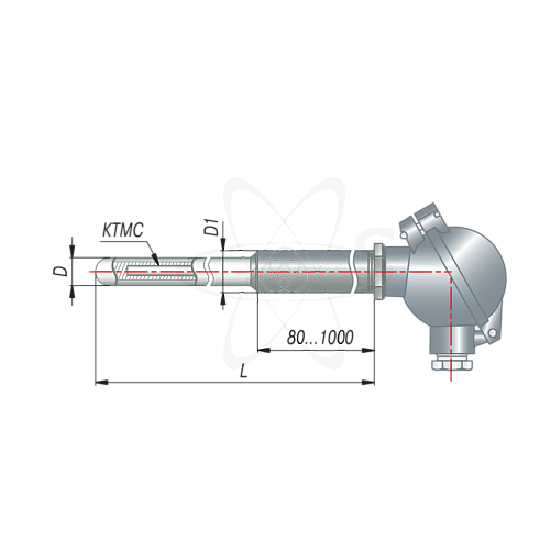 ДТПК155-0919.500.1(ТХА, L=500мм, d=20мм, -200+1100С
