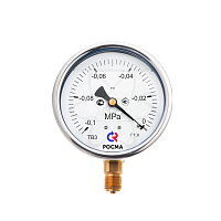 Вакуумметр ТВ-320Р.00 (-0,1...0 MPa) M12x1.5.150C.1.5 с гидрозаполнением