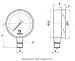 Напоромер КМ-11Т (0... 6 кРа) М12х1,5.2,5