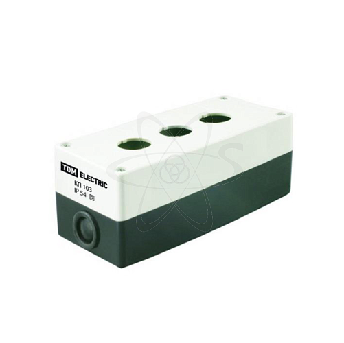 Корпус КП103 для кнопки 3 места белый