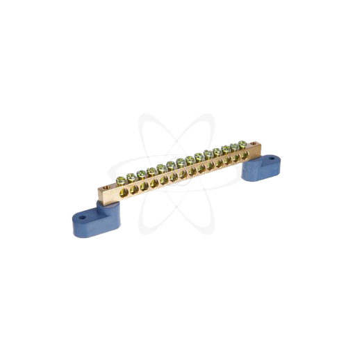 Шина "N" нулевая 6х9мм на 2 углов. изоляторах 14 групп