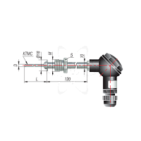 ДТПК285-0915.500.1(ТХА, L=500мм, d=12мм, -200+1100С)