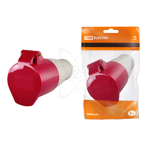 Розетка 215 3P+PE+N 16А 380В IP44