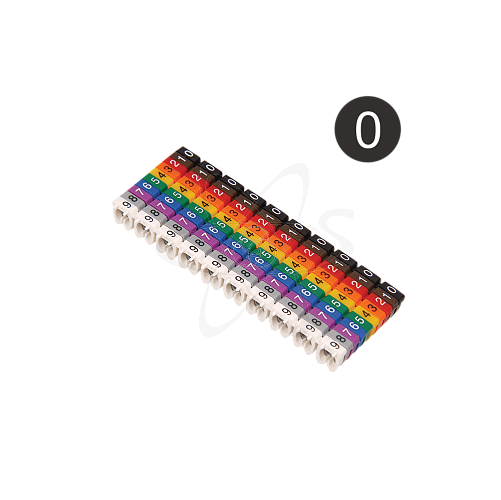 Маркер наборный - символ "0" черный 1,5 мм2 (150 шт.) TDM