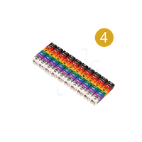 Маркер наборный - символ "4" желтый 1,5 мм2 (150 шт.) TDM