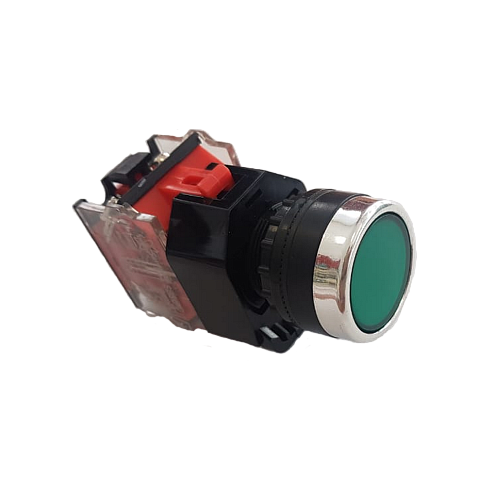 Кнопка SBS0-DY-11 без подсветки зеленый  (G) 1з+1р