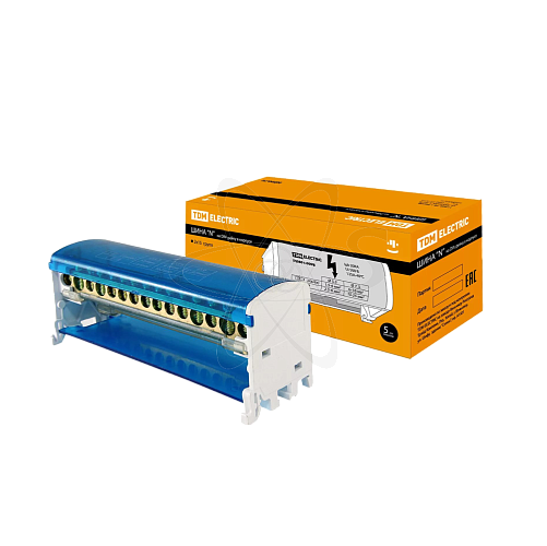 Шина нулевая на DIN-рейку в корпусе 2х15 групп