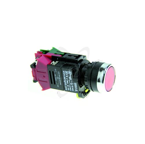 Кнопка SBS0-BY-11D с подсветкой красный  (R) 230В 1з+1р