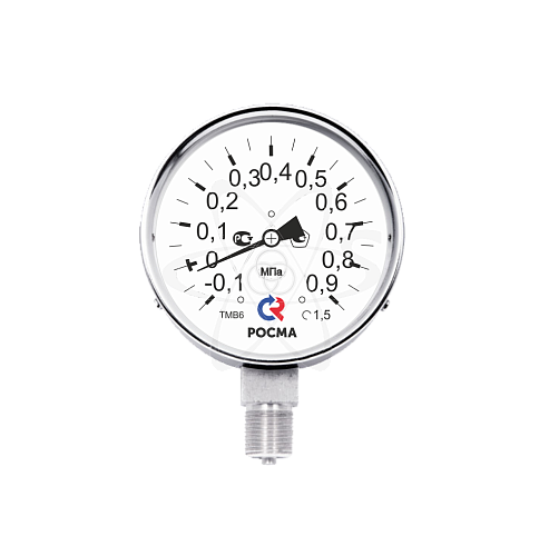 Мановакуумметр аммиачный ТМВ-611Р.00(-0,1...+0,9MPa)(-70...+20C) G1/2.1,5 NH3