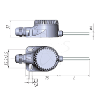 ДТС125Л-PT100.В3.80(Pt100, L=80мм, d=6мм, -60+100С)
