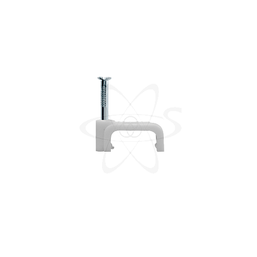 Скоба плоская пластик.  7мм(50шт.)