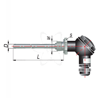 ДТС105-PT1000.В3.100(PT1000, L=100мм, d=8мм, -50+500С)