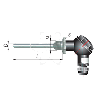 ДТС105-PT100.В3.100(PT100, L=100мм, d=8мм, -50+500С)