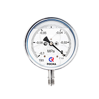 Вакуумметр ТВ-521P.00 (-0,1...0 MPa) G1/2.150C.1.0 с гидрозаполнением