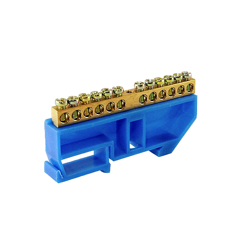 Шина "N" нулевая с изолятором на DIN-рейку 8x12мм стойка бол.12 групп