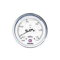 Мановакуумметр ТМВ-621Т.00 (-0,1...+1.5МРа) М20х1,5.1,0 с гидрозаполнением