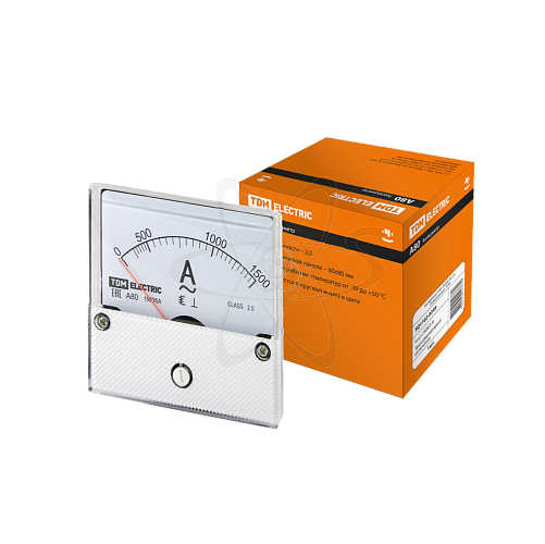 Амперметр А80 1500А/5А-2,5 ( без поверки),TDM