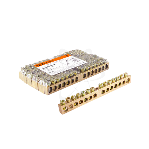 Шина "N" нулевая 8х12мм 14/1 (14групп/крепеж по центру) TDM