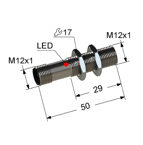 Индуктивный датчик PS2-12M50-4В11-С4 (PNP.NO)