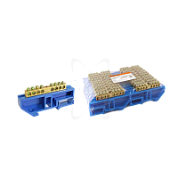 Шина "N" нулевая с изолятором на DIN-рейку 6x9мм стойка бол. 8 групп TDM