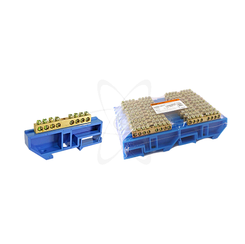 Шина "N" нулевая с изолятором на DIN-рейку 6x9мм стойка бол. 8 групп TDM