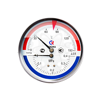 Термоманометр ТМТБ 41Т.3 (0...150С) (0...0,4МPа) G1/2 кл2.5
