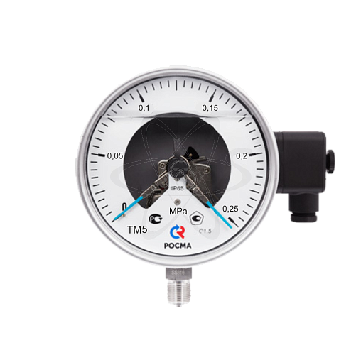 Манометр электро-контакт. ТМ-521Р.05 (0...0,25 МРа) G1/2 кл1.5