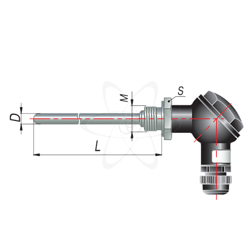 ДТС105-50М.В3.1600(50М, L=1600мм, d=8мм, 50+180С)