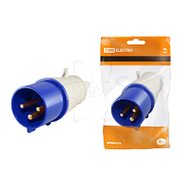 Вилка 013 2Р+РЕ 16А 220В IP44