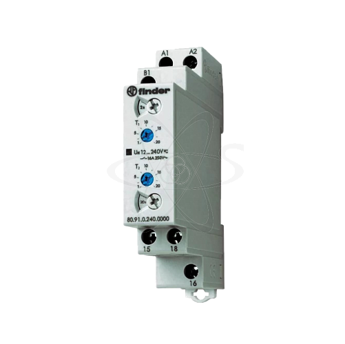 Модульный таймер 2- функциональный (LI, LE); питание 12…240В АС/DC;1CO 16A; 0.1с…24ч;