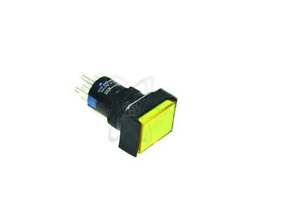 Кнопка SBS1-AJ-11D (конектор R5) d=16 с подсветкой желтый 230В 