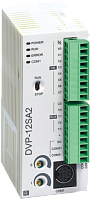 DVP12SA211T  Контроллер: 12 Point , 8DI, 4DO (Transistor NPN), 2 шины расширения, 24 VDC, 16К шагов,
