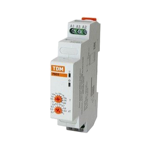 Реле времени РВО3-ВЫК-0,1с/10дн-8А-24/230В-DIN (зад.выкл., 0,1с-10дней, 24/230В AC/DC) TDM