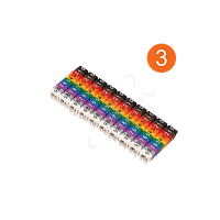 Маркер наборный - символ "3" оранжевый 1,5 мм2 (150 шт.) TDM