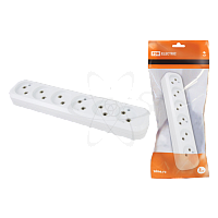 Розетка 6 гнезд 2П б/з 10А 250В белая