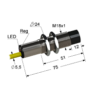 Емкостной датчик ВБ1.18М.75.10.2.1.К (NPN.NO)